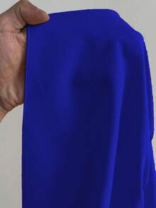 Maweii Plus Size Solid Color Off-Shoulder Short Sleeve Hollow-Out Fashionable Long Ruffle Hem Maxi Dress For Summer - Royal Blue - View 7