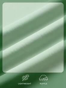 Enchnt Vestido de verano elegante de un solo hombro con volantes y espalda descubierta de unicolor para mujer - Verde - Ver 7