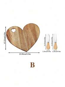 Cirelle 1件竹制实木心形奶酪盘、蔬菜板、水果面包托盘、酒店餐厅茶具托盘、相思蛋糕托盘 - 查看 10