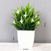 1/4 Pcs Mini Artificial Green Potted Plants, Fake Floral Decorations, Spring Table Decor For Home Office, Ideal Ornament Gift For Women Girls On Mother's Day Valentine's Day - Green - View 4