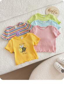 5 piezas Blusas para niñas bebé - Multicolor - Ver 2