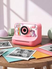JMMO Kids Instant Print Camera, 1080P HD Digital Camera With Thermal Printer, Dual Lens Selfie Camera Toy For Boys Girls, Educational Kids Camera With Dinosaur/Unicorn Design - Multicolor - View 4