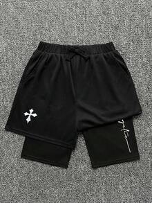 SHEIN Tween Boys' Loose Casual Graphic Print Shorts Summer Outfits Young Boy Tween Boy Teen Boy Game Boy Toddlers Boys Vacation Tendencias Teenagers Streetwear Burgundy Holiday Vintage Flare Boho Festival Gras Party Cute Bebe Birthday Boys Playful Pals Modest Preppy Jogging Six Seven Astronaut Casual Cozy - Multicolor - View 1
