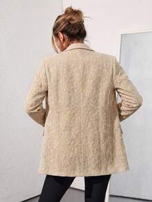 Aveloria Modichic Solid Color Fashionable Elegant Commuting OL Office Lady Work Design Suit Blazer Teachers' Day Beige Summer - Apricot - View 2