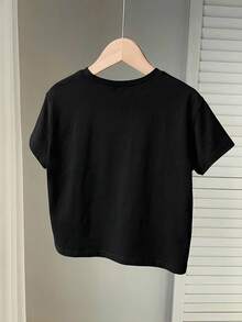 Camiseta de manga corta para niño, casual y minimalista, adecuada para el verano - Blanco - Ver 2