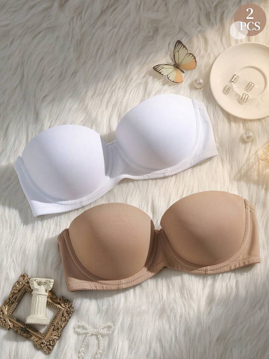 DesireSculpt 2pcs/Set Women's Underwire Bra - Multicolor - View 1