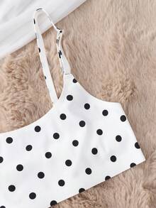 SHEIN Conjunto de ropa interior casual de diario con sujetador y pantie con tirantes ajustables para mujer - Multicolor - Ver 3