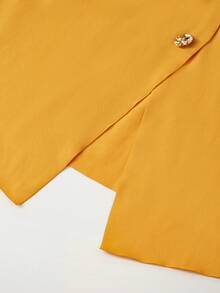 GlowEve CURVE Plus Size Casual Knit Frayed Hem Minimalist Elegant Sleeveless Tank Top, Suitable For Daily Commute - Yellow - View 6