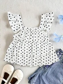Áo thun tay ngắn họa tiết hoa nhí cho bé gái tuổi teen, kiểu dáng thường ngày, đa năng. - trắng - Xem 2