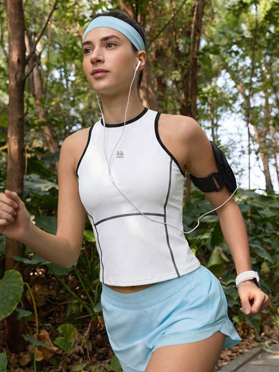 In My Nature Women's Sleeveless Contrast Color Outdoor T-Shirt Tank Top