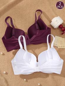 DesireSculpt 2pcs Plus Size Bras With Underwire - Multicolor - View 2