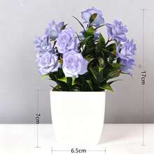 1/4 Pcs Mini Artificial Green Potted Plants, Fake Floral Decorations, Spring Table Decor For Home Office, Ideal Ornament Gift For Women Girls On Mother's Day Valentine's Day - Green - View 3