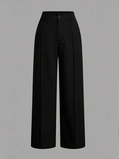 Lyrianda Women's Straight, Loose And Long Wide Leg Pleated Pants, Suitable For Work And Commuting, Spring/Summer Fall Cloth For Women