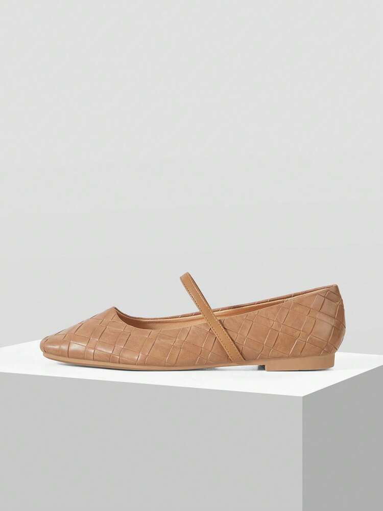 WOMEN PU LEATHER SQUARE TOE FLATS VALENTINE'S DAY