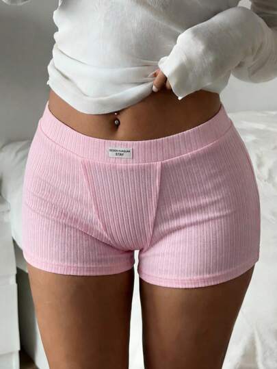 CovetEZ 2026 Women's Summer Yoga Home Wear Sports Fashionable Comfortable Casual Letter Print Tight Shorts