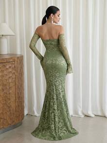 Modelyn Luxury Evening Gown, High-End Formal Dress, Elegant And Sophisticated Lady-Like Style - Grass Green - View 2