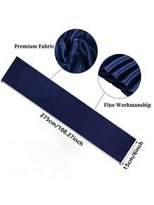 10pcs Navy Blue Satin Chair Bow Ribbons, Wedding Chair Back Satin Bowknot Ribbons, Suitable For Reception, Dining Room, Home Kitchen, Birthday, Event, Banquet, Party, Hotel Decoration - Multicolor - View 3