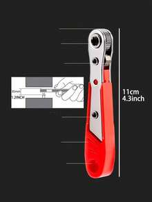 Ratchet Screwdriver Handles Narrow Spaces, Front And Rear, Elbow Wrench, Right Angle Bending, Cross Screwdriver, Steel Material, Red Color, Requires Assembly, Non-Electric, Battery-Free For Industrial And Scientific Use, Tools For Men - multicolor - View 8