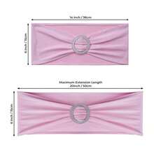 10 Pieces Set Of Spandex Chair Waistband, Bowknot Waistband, Premium Elastic Chair Cover With Buckle Slider, Elastic Chair Strap Suitable For Wedding And Event Decoration, Banquet Decoration, Chair Bow Chair Decoration, Decorative Chair Cover, Chair Back Cover - Multicolor - View 6