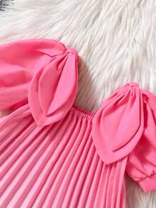 Đầm xếp ly ombre thời trang cho bé gái tuổi teen, mùa hè - Hồng - Xem 3