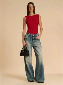Women Two-Piece Outfits - Rojo - View 3