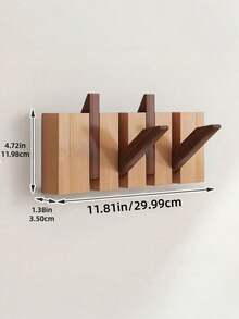 1 cái Giá treo áo khoác bằng gỗ tự nhiên 4 móc, gắn tường, tiết kiệm không gian, bền chắc, hình đàn piano, màu óc chó, thích hợp cho lối vào, phòng ngủ, phòng tắm, không gian nhỏ, dụng cụ sắp xếp nhà cửa, móc treo tường lưu trữ. - Nhiều màu - Xem 11