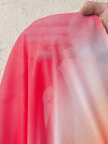 BamGleam Áo sơ mi nữ tay ngắn cổ đứng nhuộm tie-dye, kiểu dáng thường ngày, đa năng. - Đỏ - Xem 7