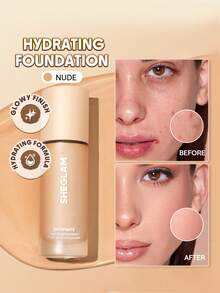 SHEGLAM Skinfinite 保濕粉底液-裸色無瑕露水粉底液保濕遮瑕隱形毛孔遮瑕無毛孔不油膩輕盈柔軟液體粉底液 品牌 美容 化妝 化妝品 適合女性與女孩 完美搭配夏季春季 Y2K 時尚 流行 生日 母親節禮物 假期 派對準備就緒 最佳顏色 - 裸色 - 查看 2