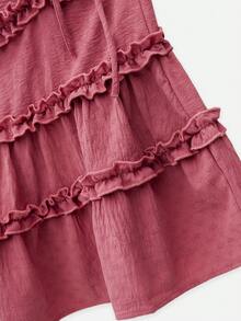 ÁO KIỂU CÓ BỜI XẾP NẾP, CHẤT LI� - Màu đỏ tím - Xem 9