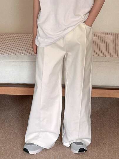 Dazy Kids 男童纯色口袋休闲百搭阔腿裤，适合日常穿着