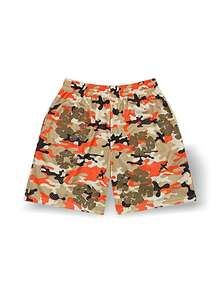 Sports Shorts Denim Tears Wreath Camo Sweat Absorption Breathable Lightweight Quick Dry Good Elasticity Easy To Wash Outdoor Men Orange Beige Dark Green SS25BRA10631959 - Màu cam / be / xanh lá cây đậm - Xem 1