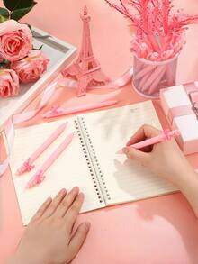 Elegant Syringe-Shaped Ballpoint Pen, Random Color, Suitable For Office And School Supplies, Doctor Rewards, Student Party Gifts - Creative And Novel - Pink - View 2