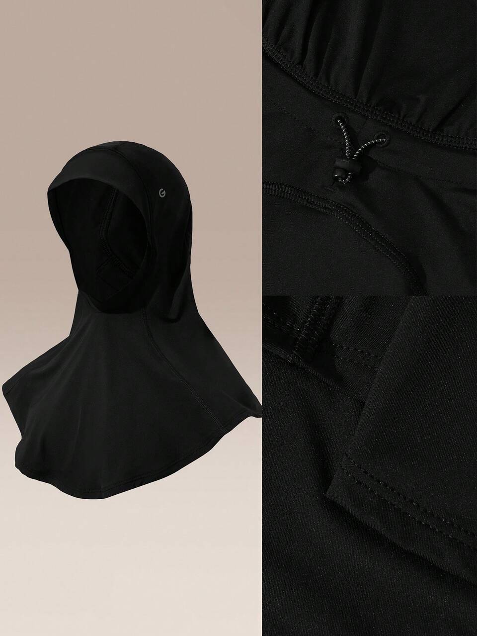 Goal Chaser Stretchy Sweat-Wicking Breathable Reflective Adjustable Tie Mesh Performance Hijab Headscarf Running Training Gym Daily Active