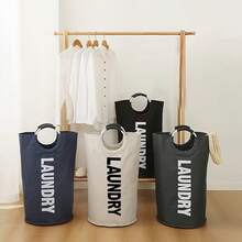 Waterproof Laundry Basket With Foam Padded Aluminum Handle, For Dorm & Home Dirty Clothes Storage - Multicolor - View 6