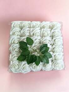 30pcs Artificial Foam Roses For DIY Wedding Decorations, Perfect As A Valentine'S Gift Or Bridal Bouquet,Valentine's Day Wedding Decoration Rayon Flowers Realistic Rose Bouquet With Long Stems For Home Wedding Decoration Party - Multicolor - View 8