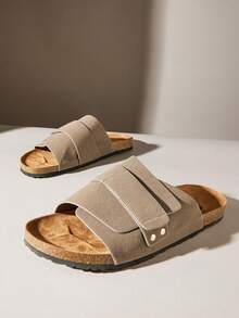 SHUZIA Men's Comfortable Arch Support Adjustable Strap Cork Footbed Sandals - Beige - View 4