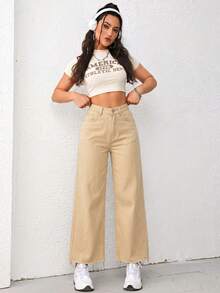 Straight-Leg Jeans With Pockets And Zipper, Versatile Fashion For Women - Persimmon 2 - View 6