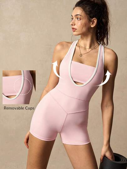 VARSIVA 女士露背镂空日常健身运动连体衣