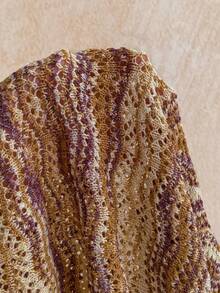 Soleia 女士毛衣连衣裙，吊带领，流苏饰边，扎染波浪图案 - 彩色 - 查看 7