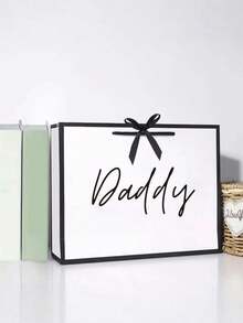 1 Pc Fashion Daddy Gift Bag, Unique Daddy Gift Shopping Handbag, Lightweight & Foldable Gift Wrap Bag, Father's Day Gift Bag, Perfect Ideal Gift For Birthday, Christmas, And Other Thank You Occasions - multicolor - View 6