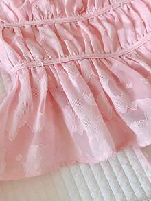 Comfortcana Top bandeau con cortes y fruncidos para mujer - Rosa - Ver 6