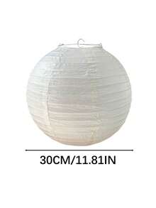 1pc 16-Inch White Paper Pendant Lamp Shade 1pc 16-Inch White Paper Pendant Lamp Shade, Chinese Style Folding Rice Paper Ceiling Lamp Cover, Oriental Lantern Lighting Fixture For Home Bedroom Living Room Wedding Holiday Decor - Various - View 4