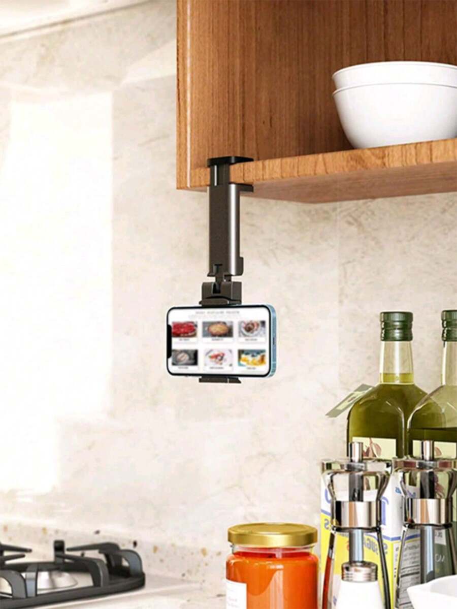 1 Giá đỡ điện thoại đa năng, tối giản, tiện dụng, tương thích với điện thoại Android, quà tặng sinh nhật cho gia đình, bạn bè, phụ kiện điện thoại. - màu đen - Xem 1