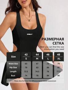 SHEIN Dewbera Vestido deportivo de unicolor, sin espalda y sin mangas, para el verano - Negro - Ver 6