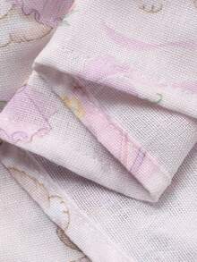 DAZY 夏季甜美卡通小狗印花荷叶边系领宽松女士睡裙 - 白色 - 查看 7