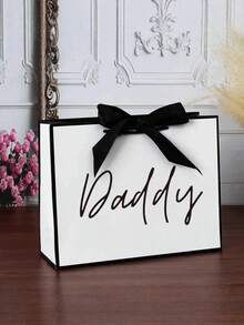 1 Pc Fashion Daddy Gift Bag, Unique Daddy Gift Shopping Handbag, Lightweight & Foldable Gift Wrap Bag, Father's Day Gift Bag, Perfect Ideal Gift For Birthday, Christmas, And Other Thank You Occasions - multicolor - View 5