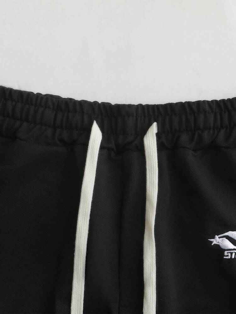 Short Sleeve T-Shirt With Drawstring Shorts Set