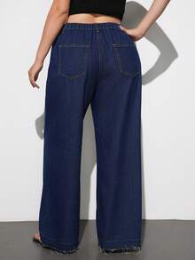 Maija Jeans droits délavés décontracté grande taille - Jean brut - Voir 2