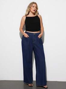Maija Jeans droits délavés décontracté grande taille - Jean brut - Voir 6