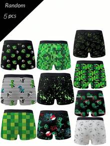 Bộ 10 quần lót boxer cho bé trai tuổi teen, phù hợp mọi mùa, màu đen, xanh lá cây, xám, in hình khủng long và quái vật, đồ mặc nhà. Chất liệu vải dệt kim mềm mại, thân thiện với da, thoải mái, thoáng khí, đa năng, phong cách hiện đại, cổ điển. Cạp quần co giãn chất lượng cao, bền bỉ, thiết yếu hàng ngày, giá trị tuyệt vời, nhiều lựa chọn cho trẻ năng động, đồ mặc nhà thư giãn, chất liệu cao cấp, nhẹ, linh hoạt mang lại sự thoải mái tối đa trong mọi hoạt động suốt cả ngày. - Nhiều màu - Xem 2
